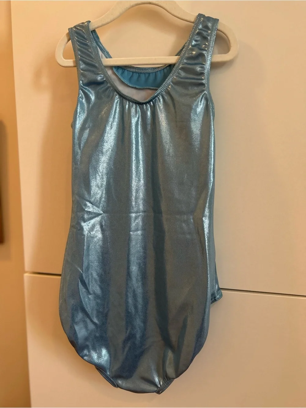 balera Shiny Light Blue and Silver Dance |Gymnastics Leotard - LC
